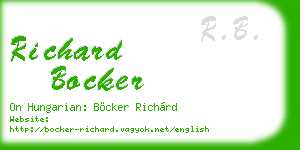 richard bocker business card